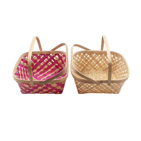 Bamboo gift hamper,fruits basket/flower storage. Joynagar handicraft 