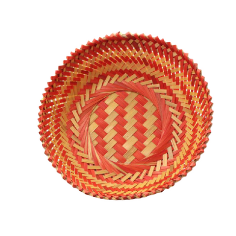 Handmade Bamboo Ultamuri Color Multipurpose Round Basket | Set of 5 Pcs