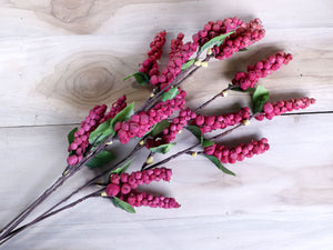 Homemade Sola Berry Stick Joynagar Handicraft Artificial Flowers color_pink