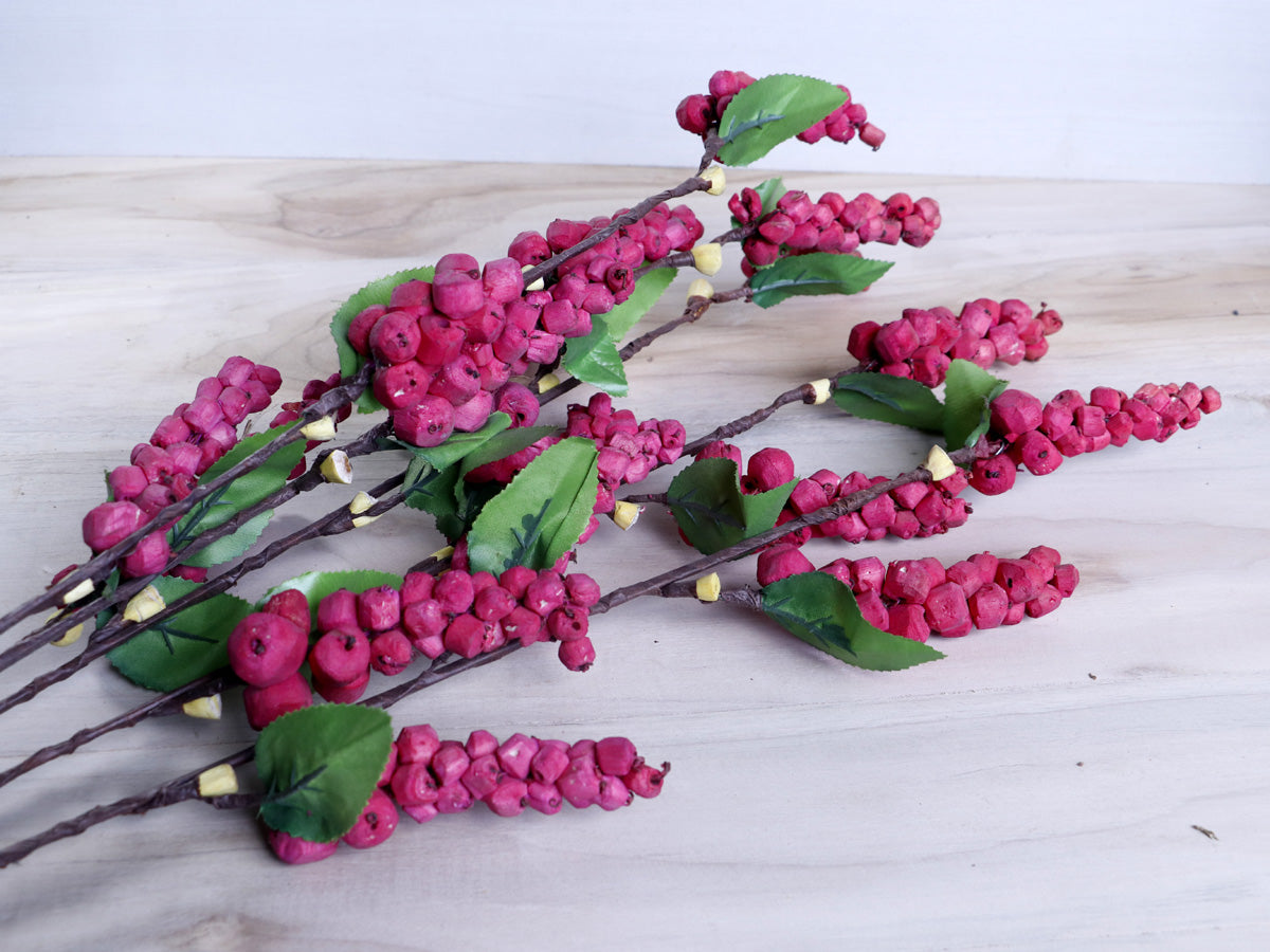 Homemade Sola Berry Stick Joynagar Handicraft Artificial Flowers color_pink