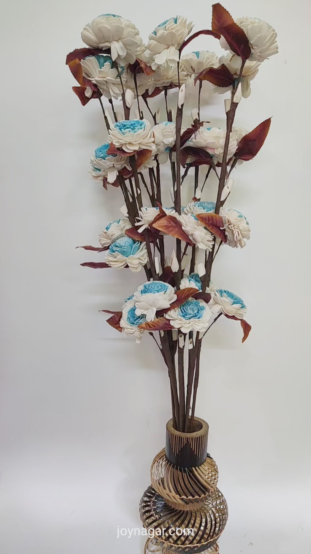 Handmade Sola Dual Belli Flower Stick Joynagar Handicraft Artificial Flowers Homemade color_sky