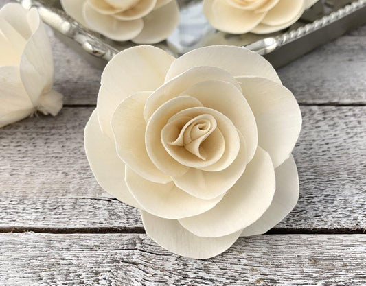 French Rose Sola Wood Flower - JOYNAGAR