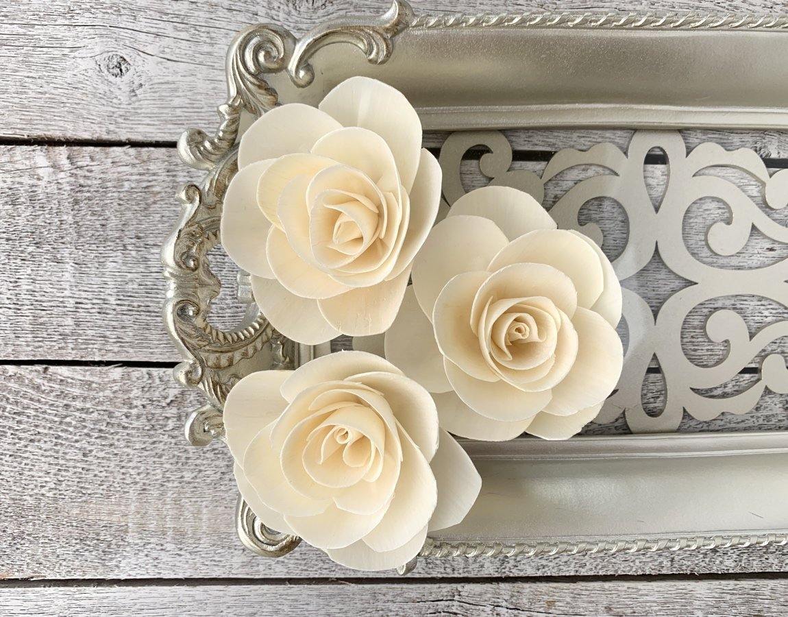 French Rose Sola Wood Flower - JOYNAGAR