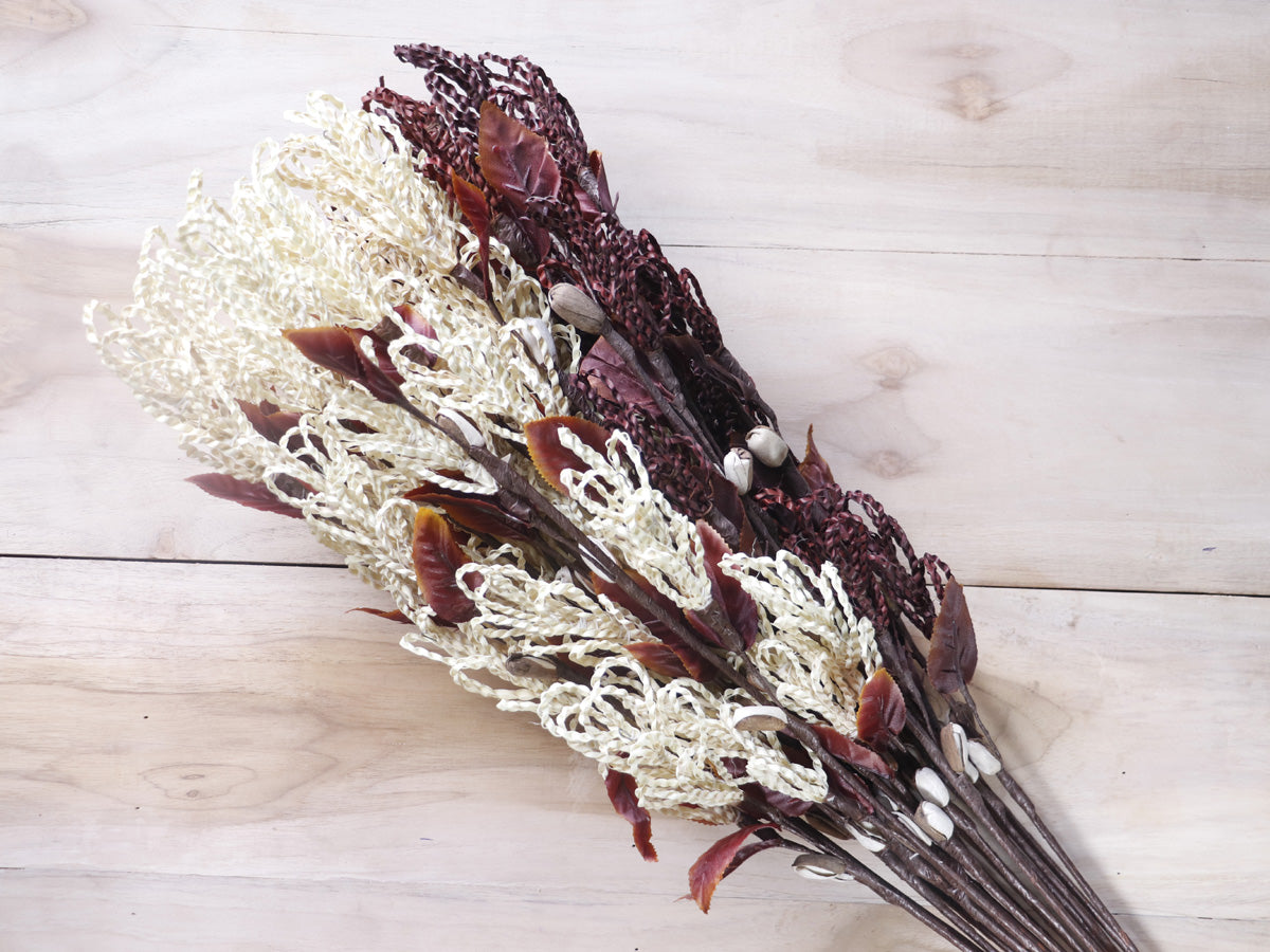 Decorative Palm Leaf Chain Possy Stick Joynagar Handicraft Artificial Flowers color_multicolor