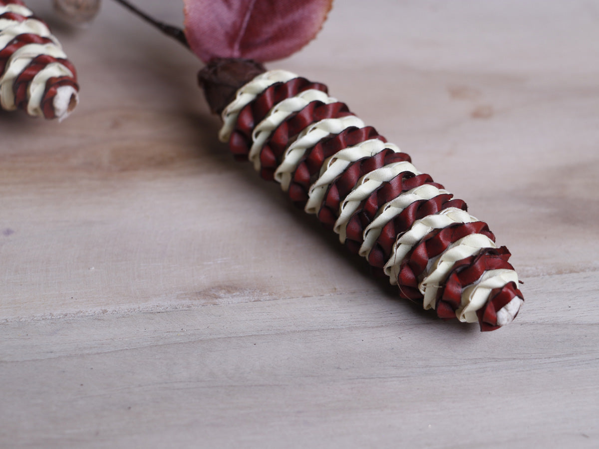 Handmade Palm Leaf Chain Pine Stick Joynagar Handicraft Artificial Flowers color_brown