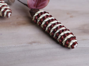 Handmade Palm Leaf Chain Pine Stick Joynagar Handicraft Artificial Flowers color_brown