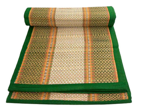Handmade Eco Friendly Natural Madur Kathi Grass Multicolor Floor Mat - JOYNAGAR