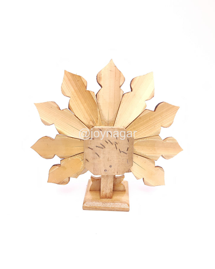 Bamboo natural peacock showpiece for home decor . Joynagar handicraft 