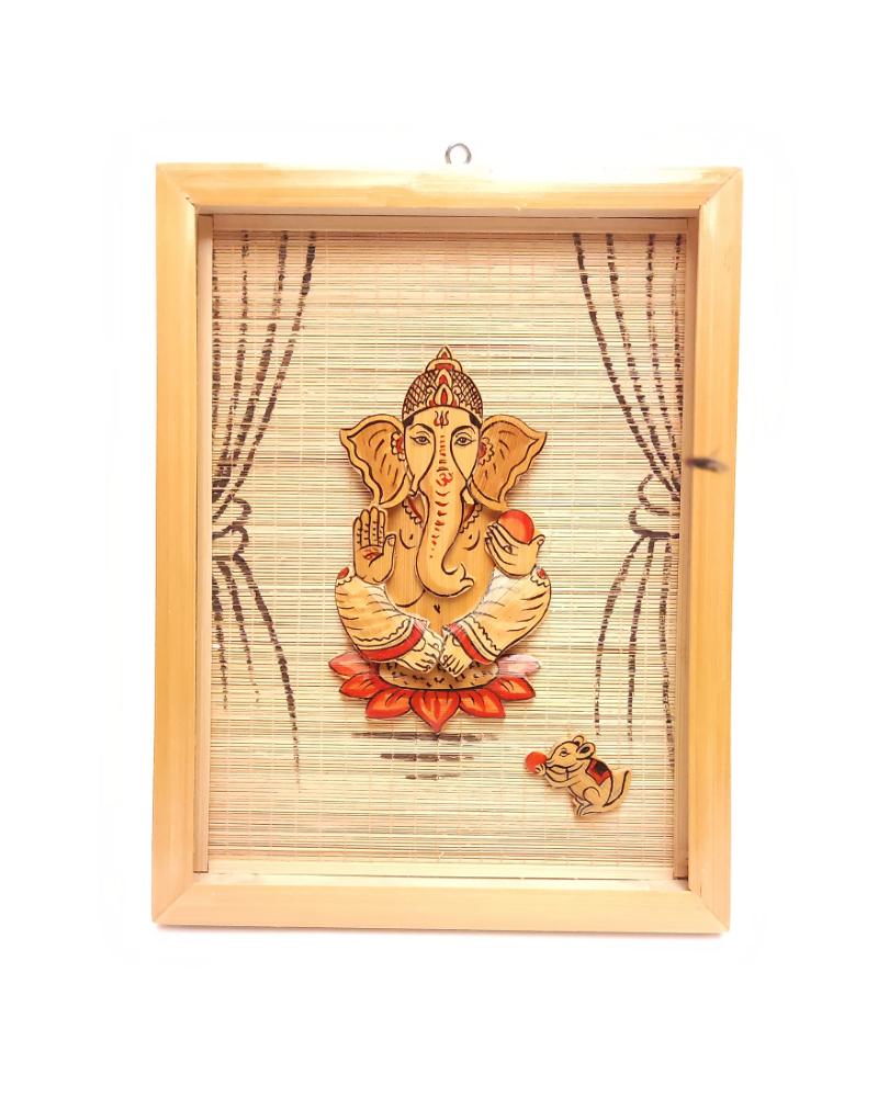 Natural Bamboo Wall Decor Scenary Ganesha