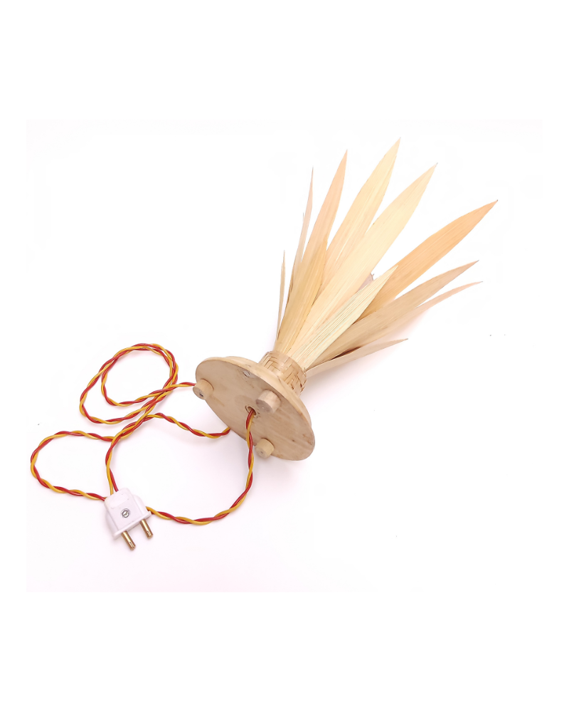 bamboo table lamp with electric. joynagar - handicraft