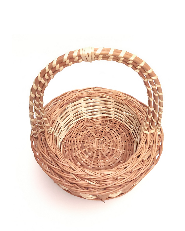 Willow Long Handle Flower Basket set of 3