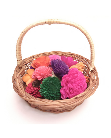 Willow Small Handle Flower Basket Set of 3