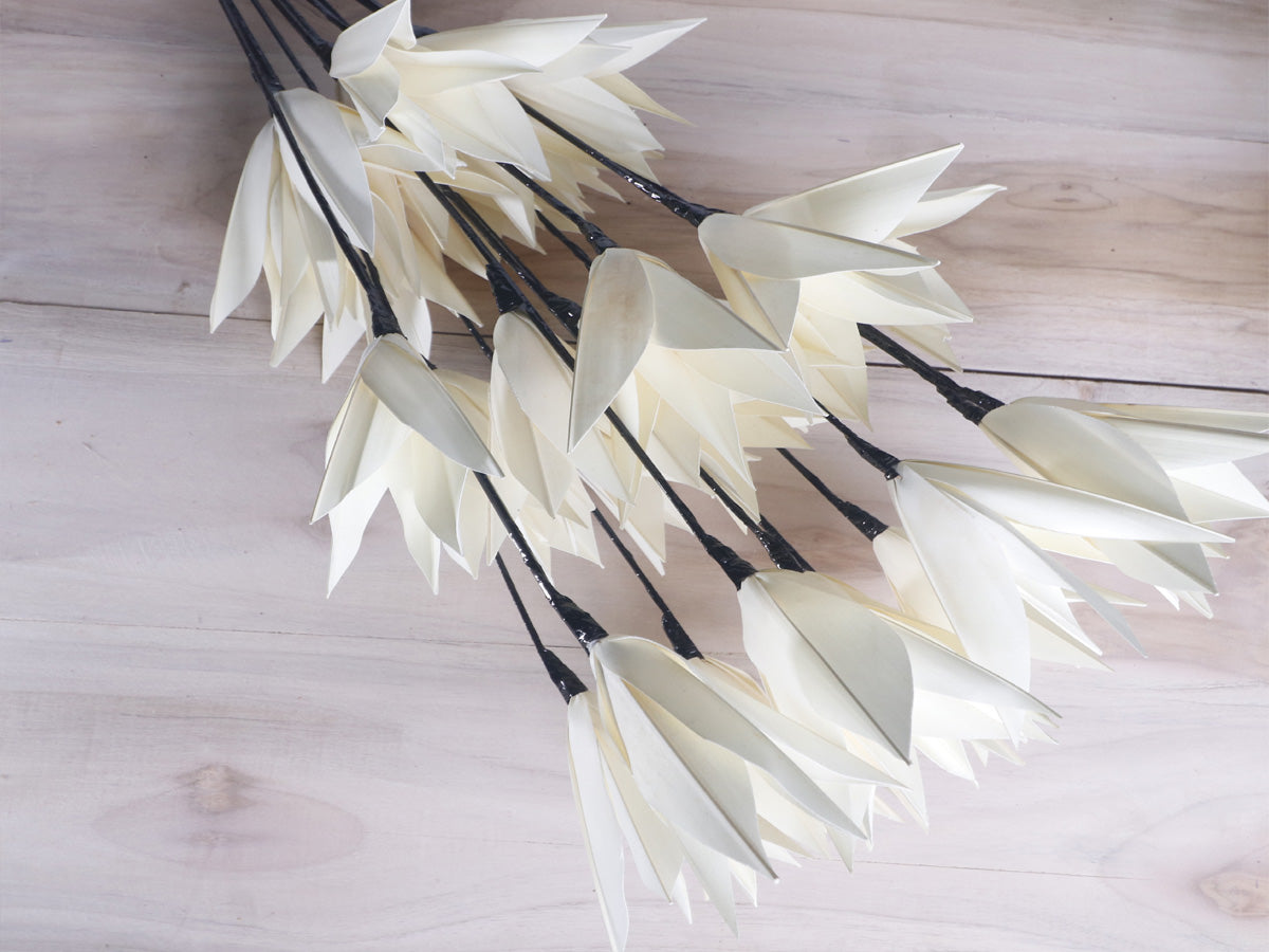 Decorative Jumbo Palm Lily Flower Stick Joynagar Handicraft Artificial Flowers color_white