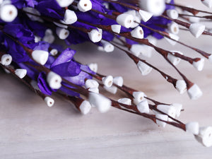 Sola Manella Buds Flower Stick Joynagar Handicraft Artificial Flowers color_purple