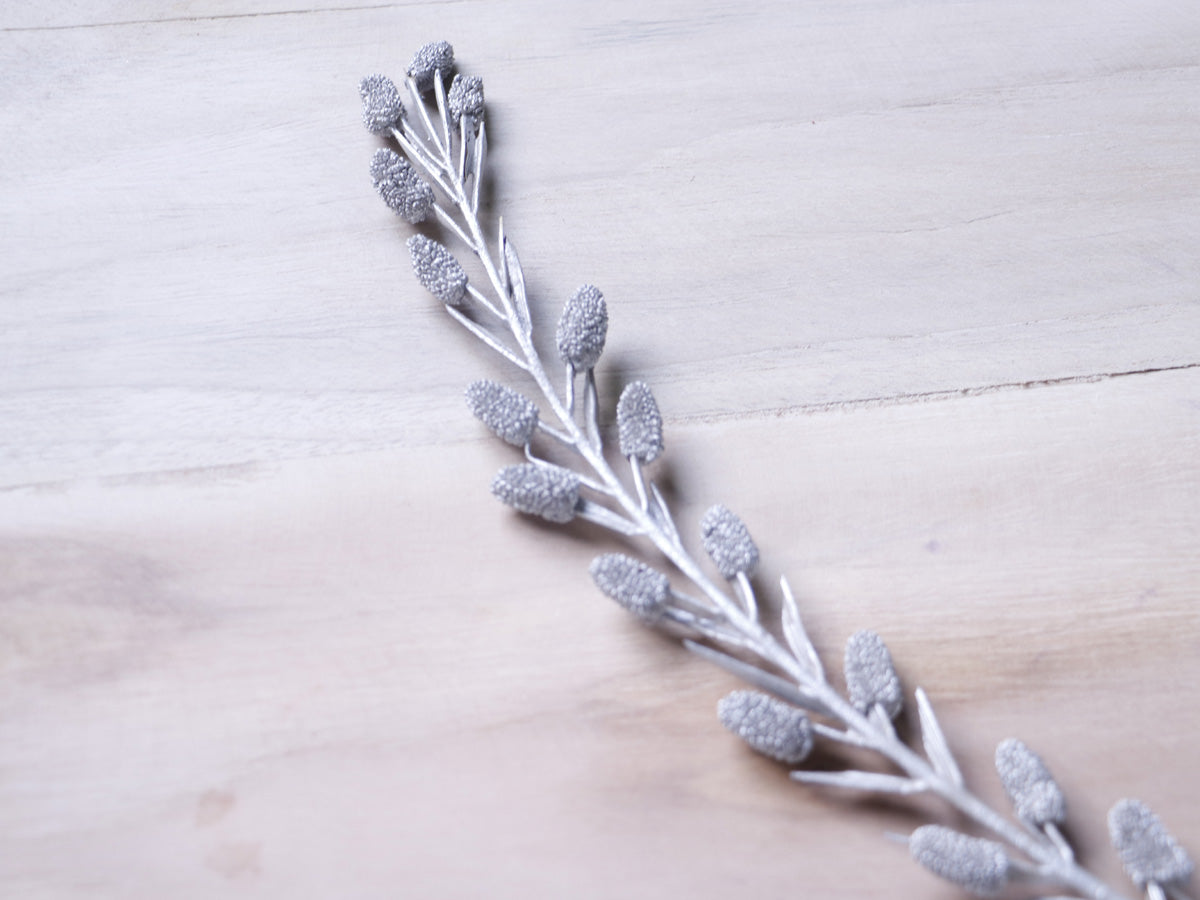 Dried Small Litchi Stick Joynagar Handicraft Homemade color_silver