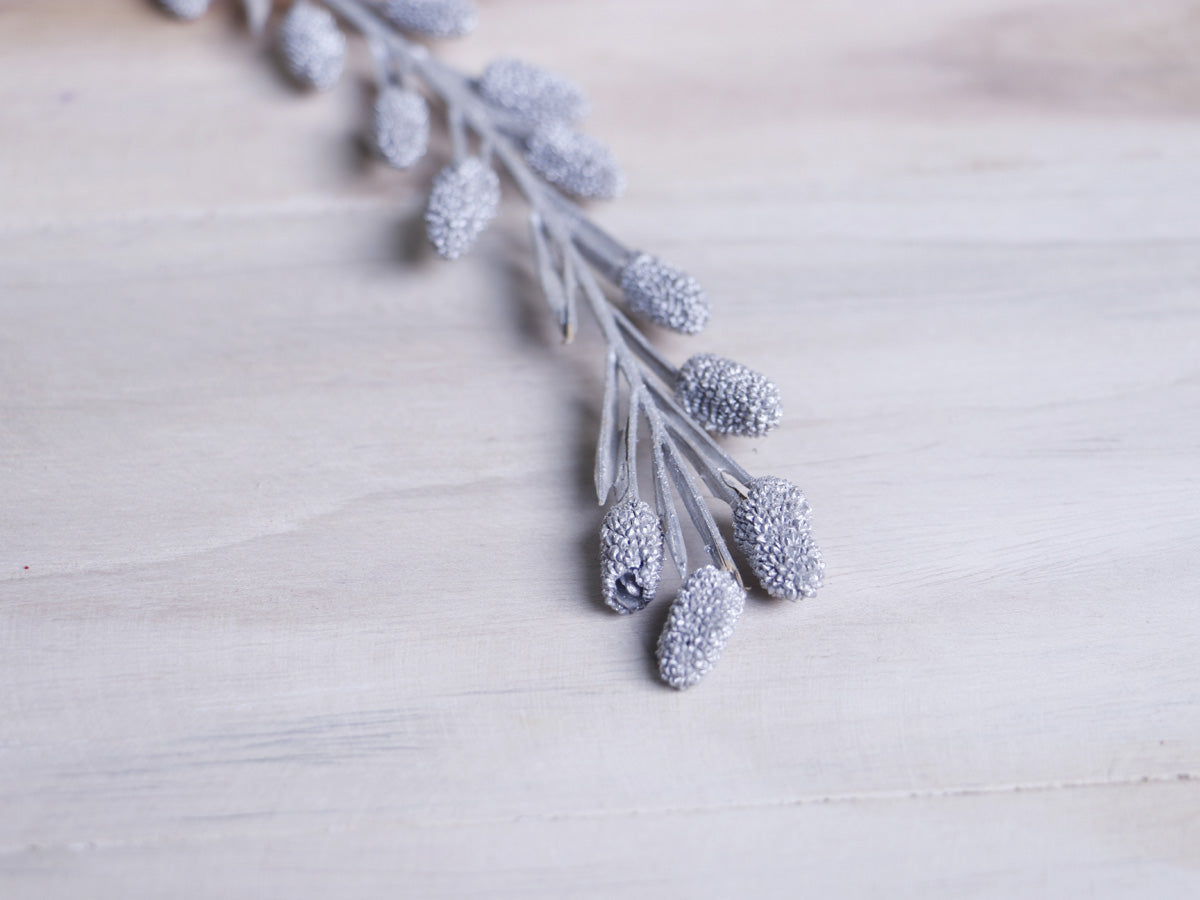 Dried Small Litchi Stick Joynagar Handicraft Homemade color_silver