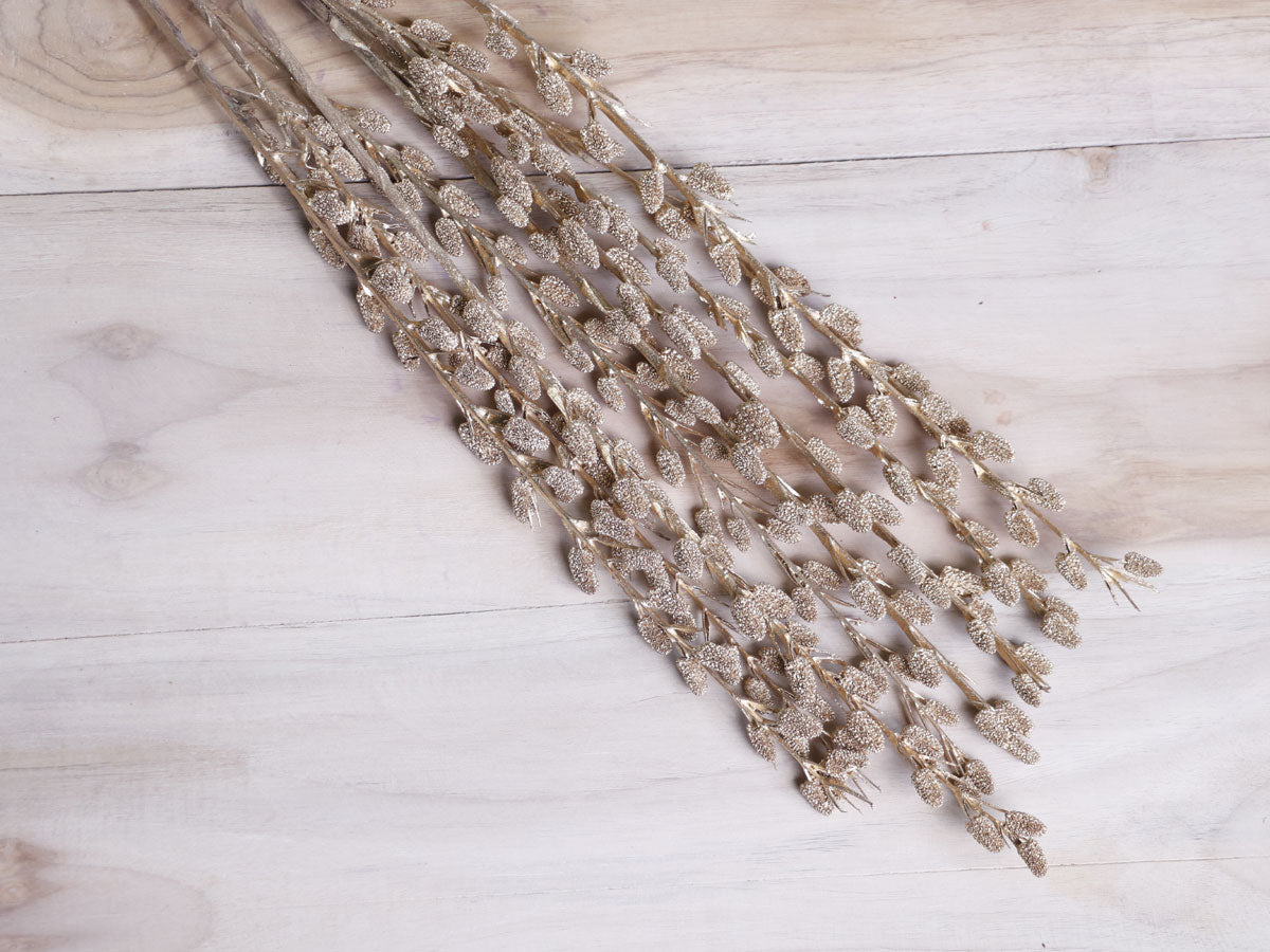 Dried Small Litchi Stick Joynagar Handicraft Homemade color_golden