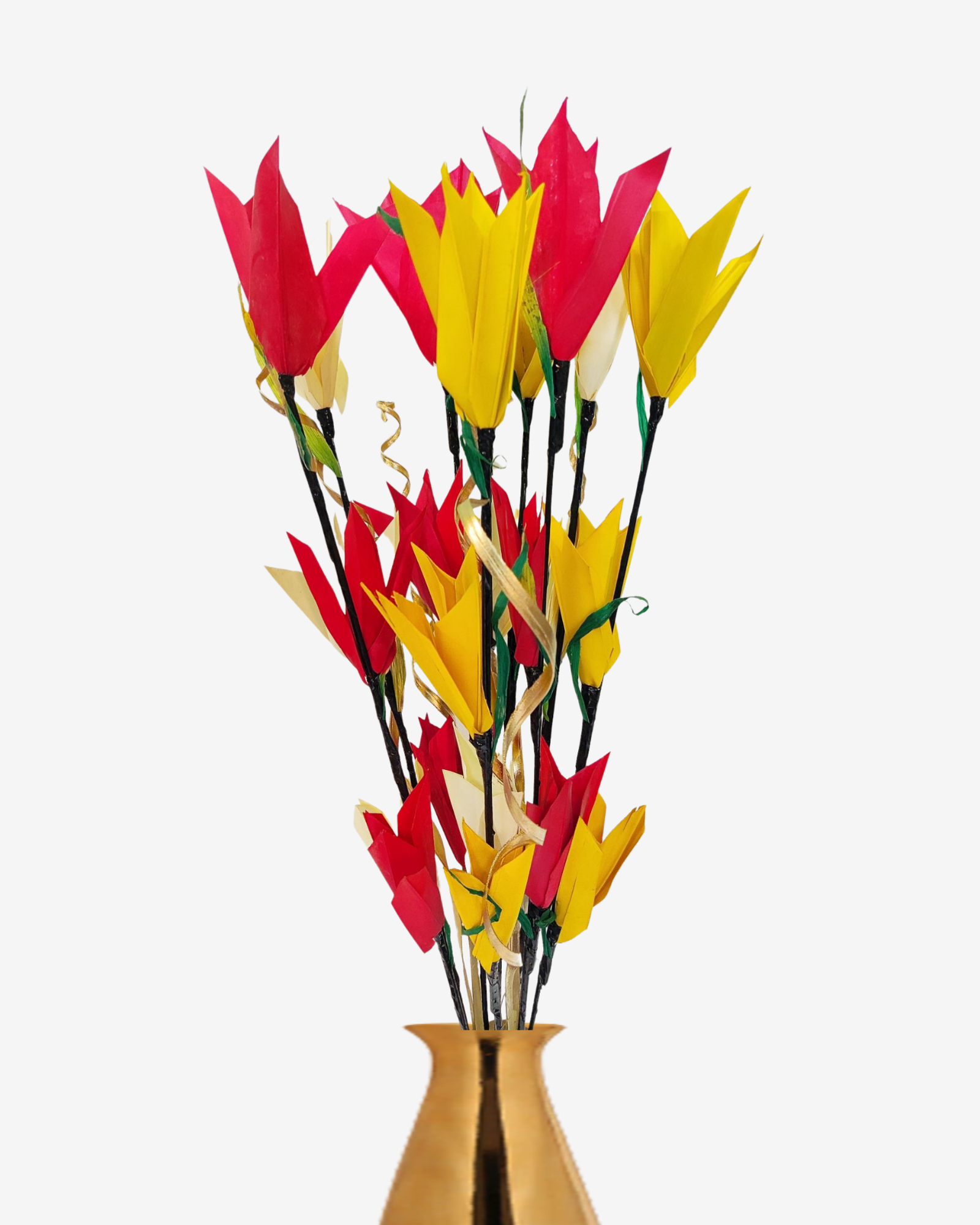 Handmade Jumboo Palm Lily Laser Mix Flower Bunch Joynagar Handicraft Artificial Flowers color_random
