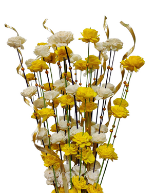 Sola Coco Belli Laser Mix Flower Bunch Joynagar Handicraft Artificial Flowers color_random