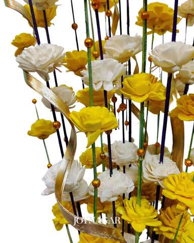 Sola Coco Belli Laser Mix Flower Bunch Joynagar Handicraft Artificial Flowers color_random