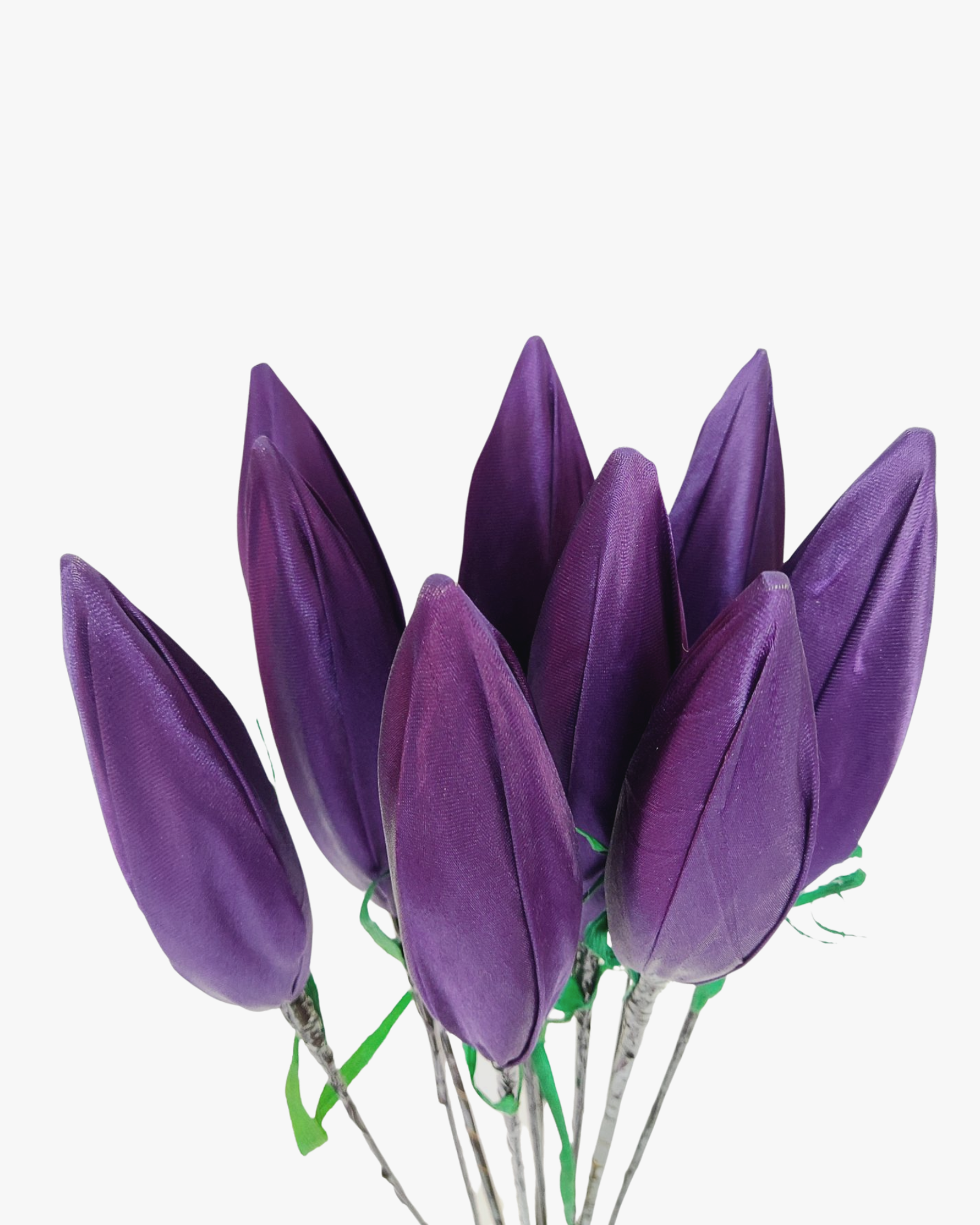 Decorative Silk Single Lotus Buds Flower Stick Joynagar Handicraft Artificial Flowers color_purple