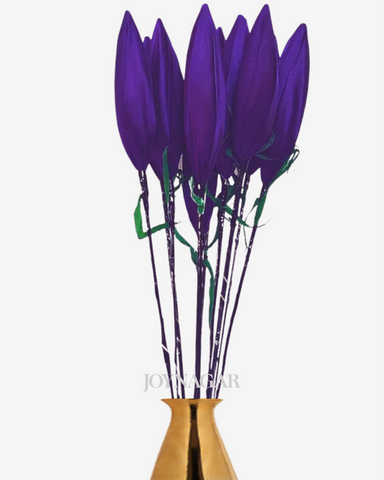 Decorative Silk Single Lotus Buds Flower Stick Joynagar Handicraft Artificial Flowers color_purple
