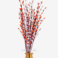 Large artificial sola wood rose buds sticks  color_white-orange