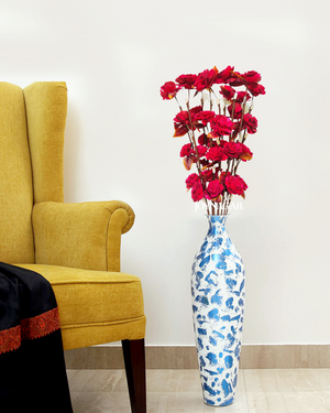 Sola Beauty Rose Flower Stick Joynagar Handicraft Artificial Flowers color_red