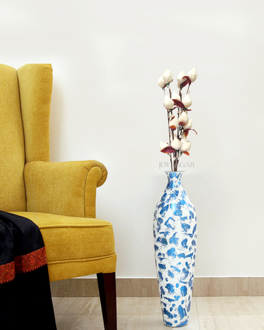 Homedecor Sola Lotus Flower Stick Joynagar Handicraft Artificial Flowers Decorative color_white