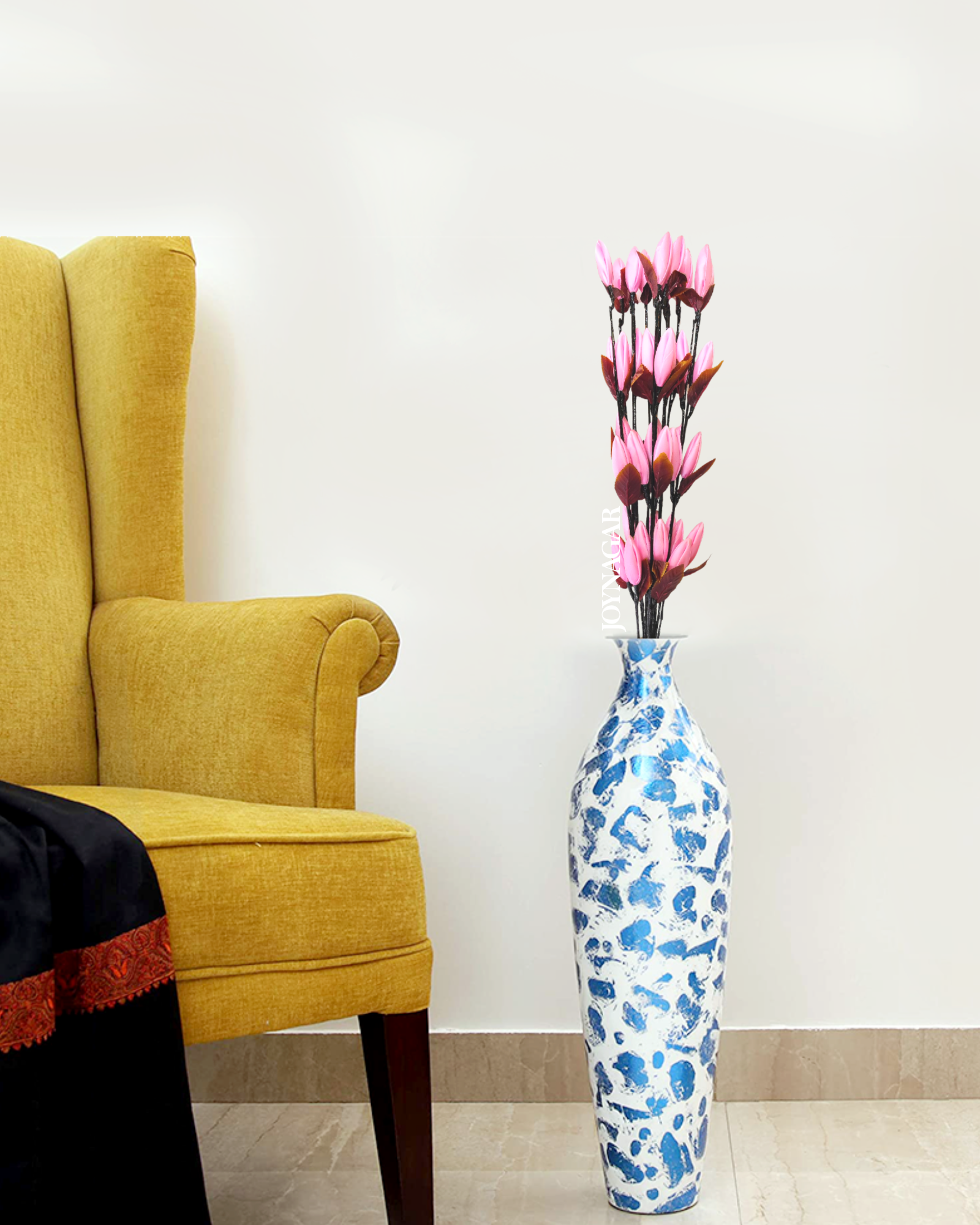 Decorative Silk Lotus Buds Flower Stick Joynagar Handicraft Artificial Flowers color_pink