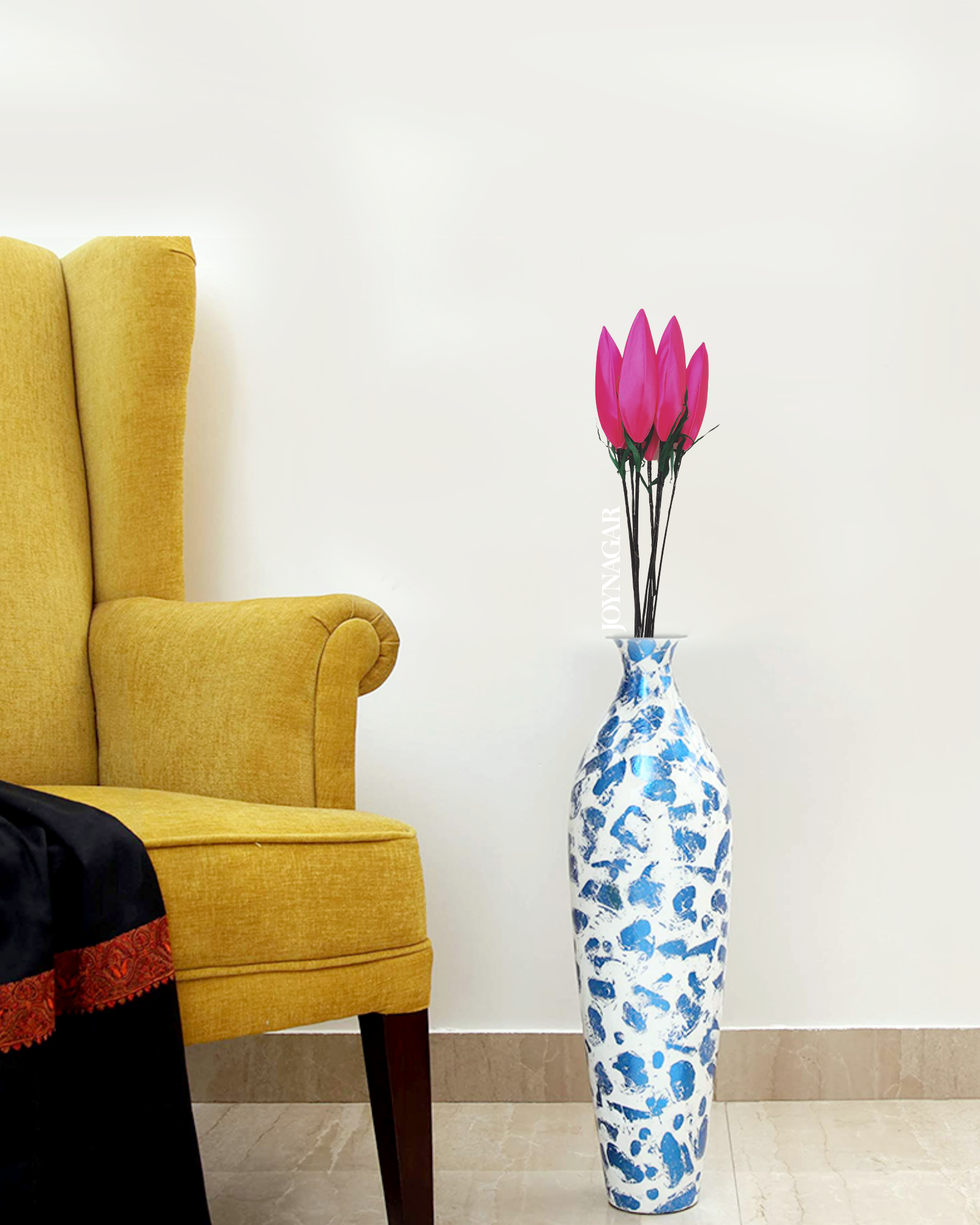 Decorative Silk Single Lotus Buds Flower Stick Joynagar Handicraft Artificial Flowers color_pink