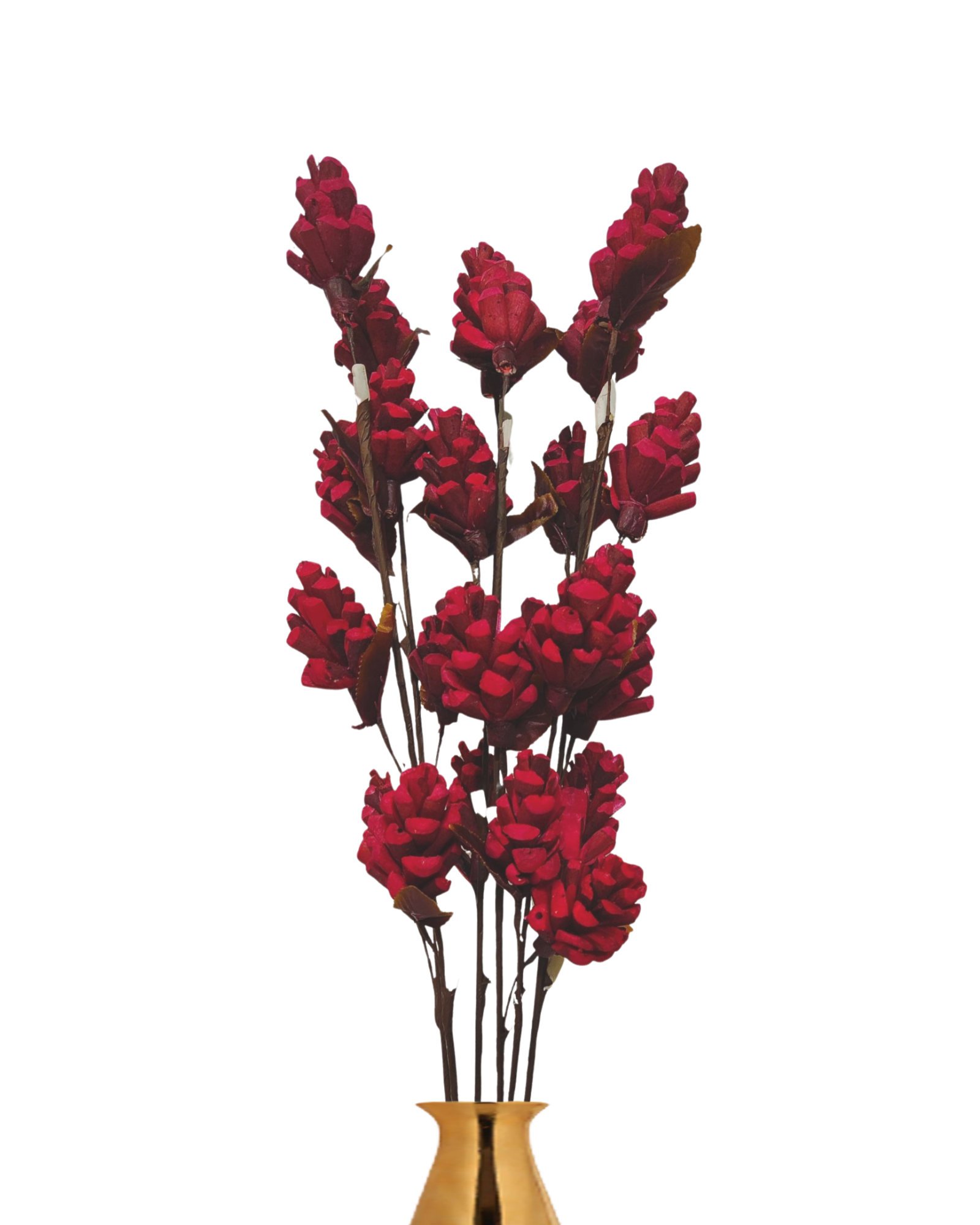 Decorative Sola Wood Pine Stick Joynagar Handicraft Artificial Flowers Homedecor color_red