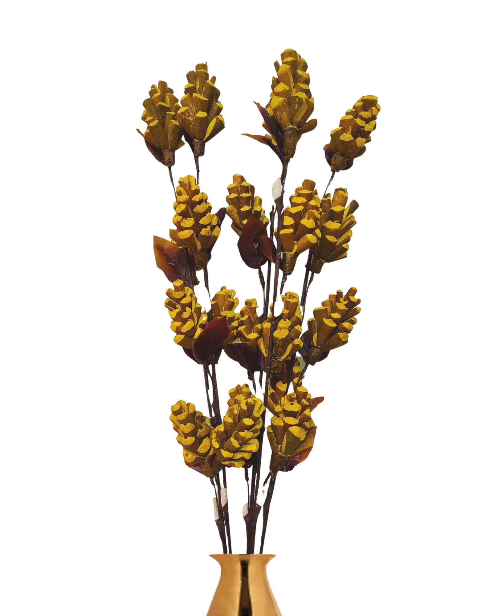 Decorative Sola Wood Pine Stick Joynagar Handicraft Artificial Flowers Homedecor color_yellow