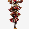 Handmade Sola Red Pappy Joba Flower Stick Joynagar Handicraft Artificial Flowers Decorative color_red