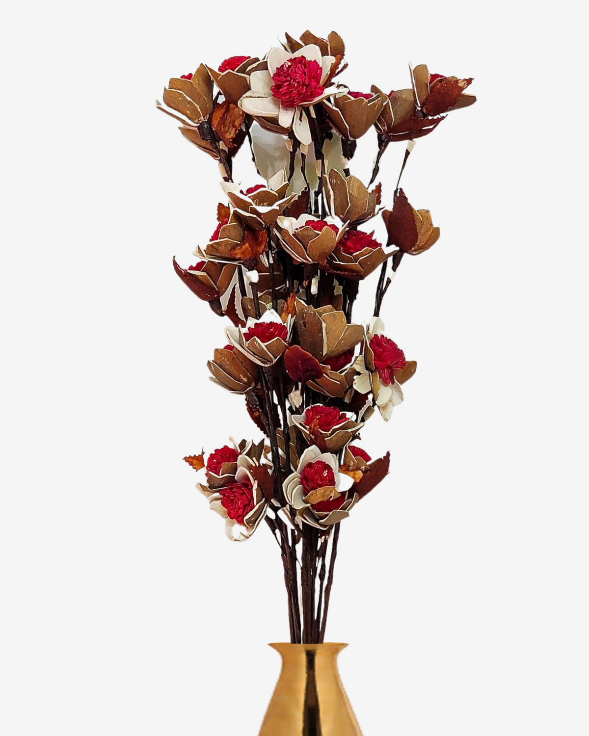 Handmade Sola Red Pappy Joba Flower Stick Joynagar Handicraft Artificial Flowers Decorative color_red