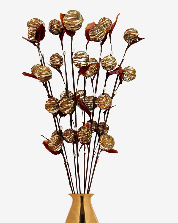 Decorative Rope Ball with Stick Joynagar Handicraft Artificial Flowers Homedecor color_natural