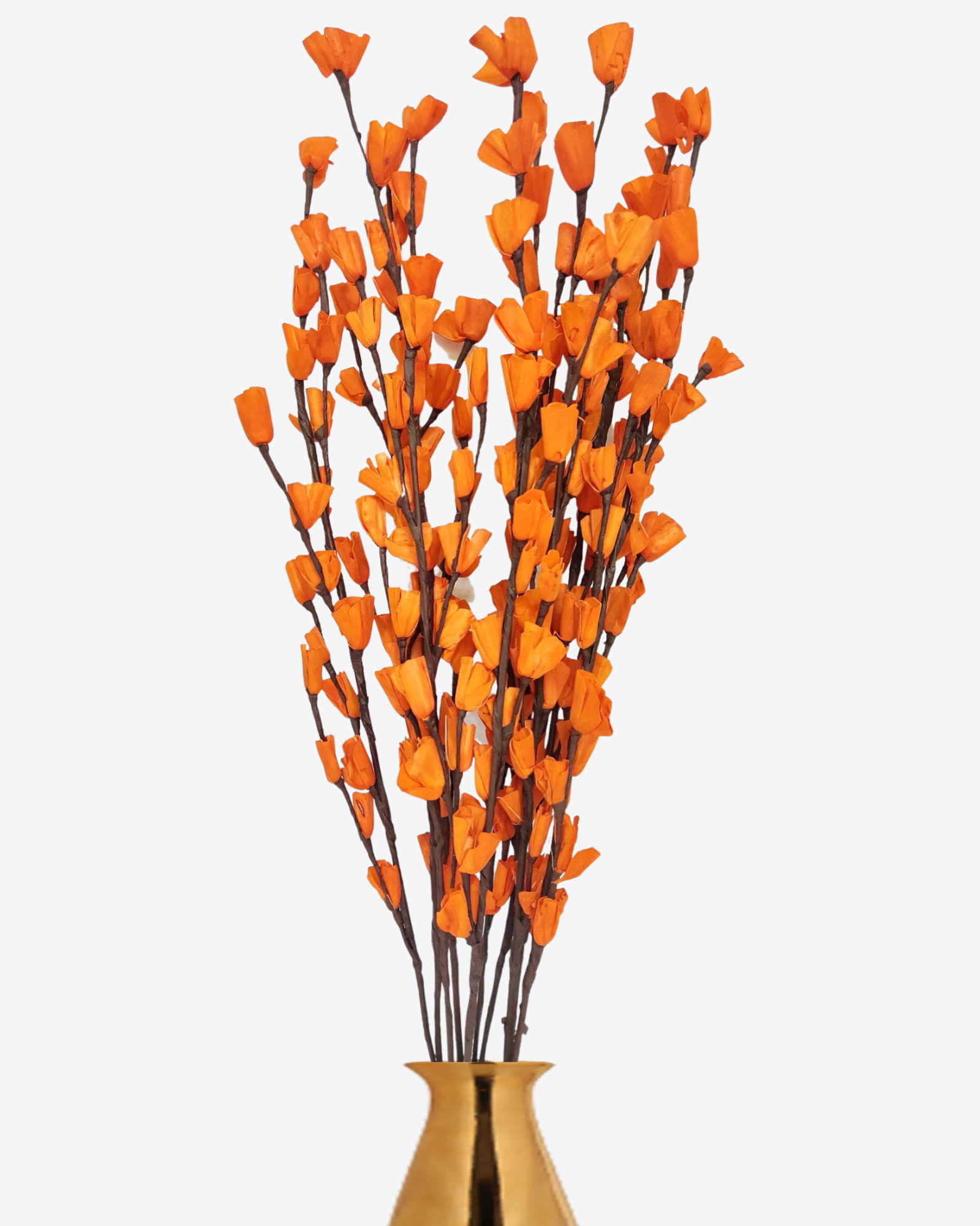 Homemade Sola Lily Flower Stick Joynagar Handicraft Artificial Flowers color_orange