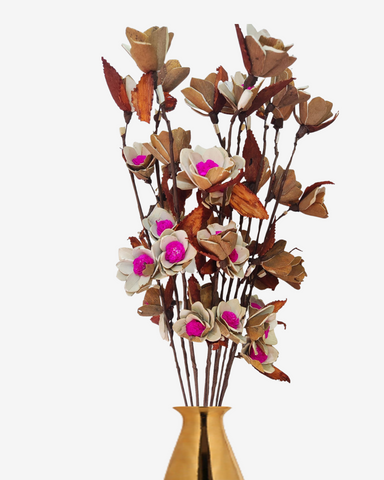 Handmade Sola Red Pappy Joba Flower Stick Joynagar Handicraft Artificial Flowers Decorative color_pink