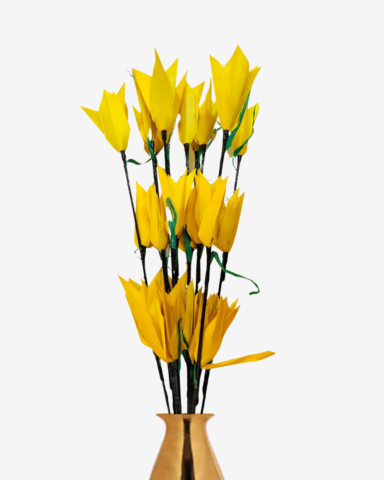 Decorative Jumbo Palm Lily Flower Stick Joynagar Handicraft Artificial Flowers color_yellow