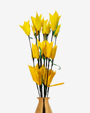 Decorative Jumbo Palm Lily Flower Stick Joynagar Handicraft Artificial Flowers color_yellow
