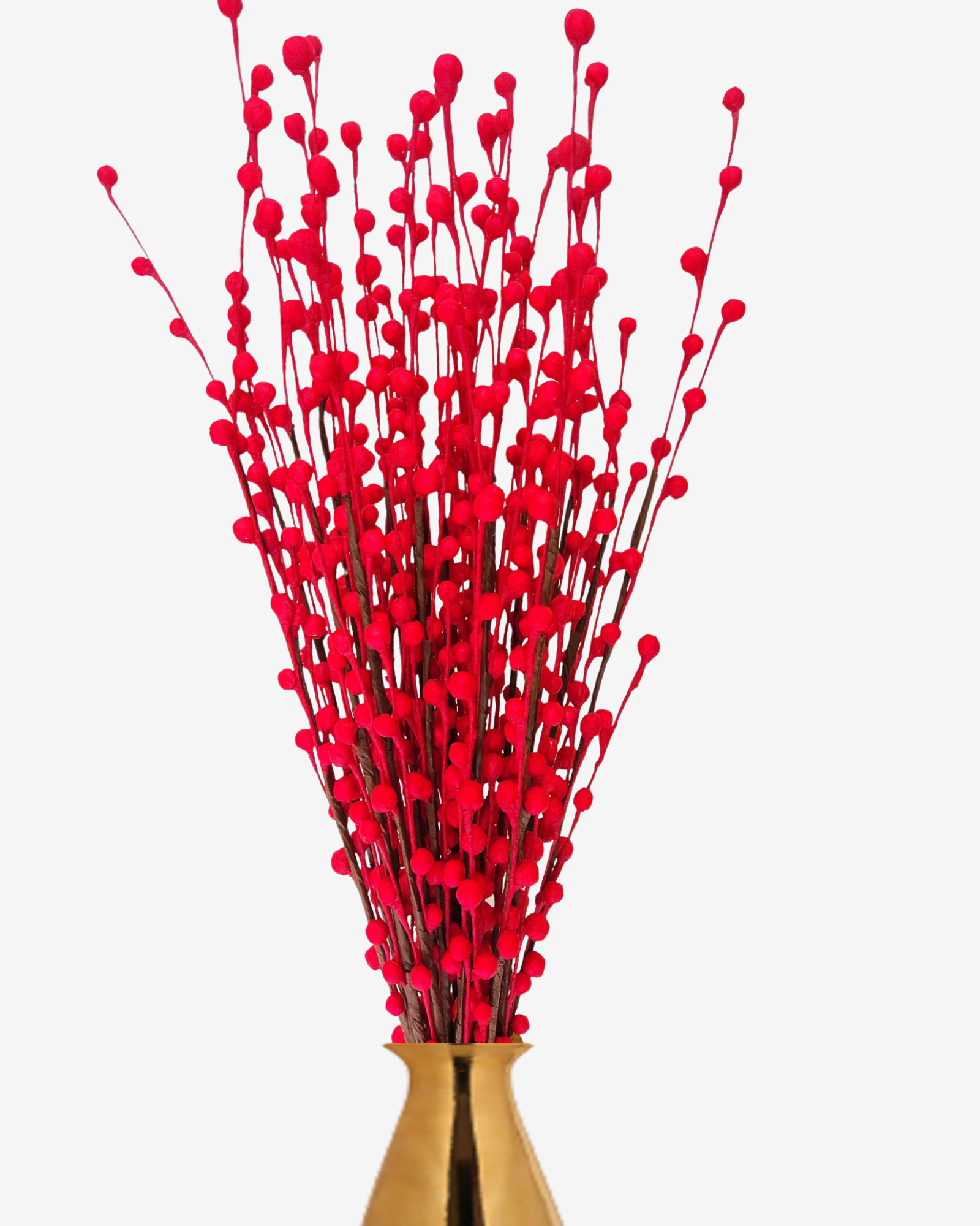 Decorative Sola Thermocol Moti Stick Joynagar Handicraft Artificial Flowers color_red