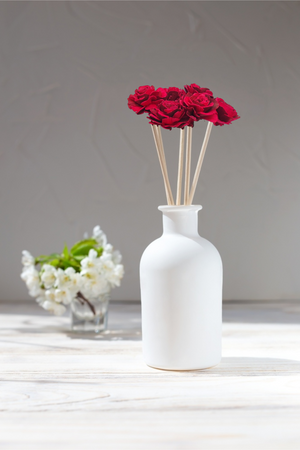 Decorative Artificial Rose Flower Bunch Joynagar Handicraft Artificial Flowers Homemade color_red