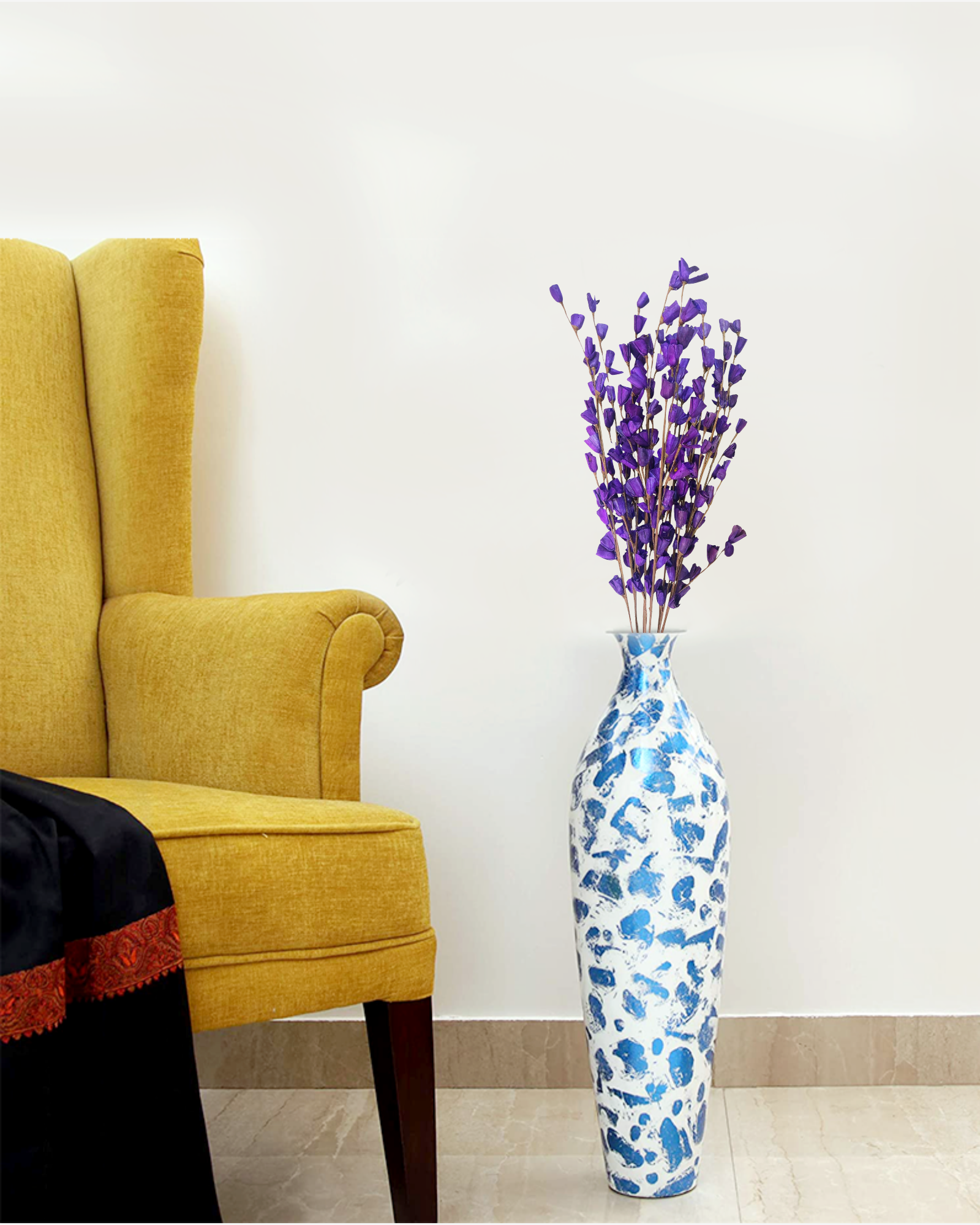 Homemade Sola Lily Flower Stick Joynagar Handicraft Artificial Flowers color_purple