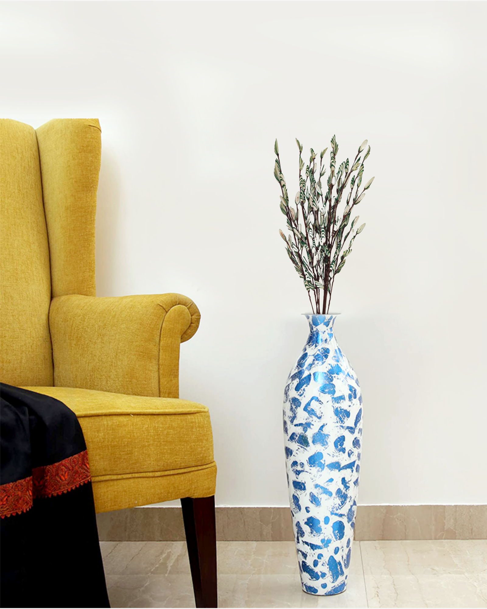 Decorative German Blossom Stick Joynagar Handicraft Artificial Flowers color_green