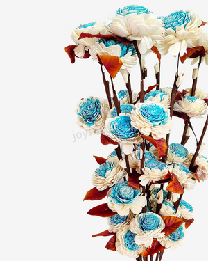 Handmade Sola Dual Belli Flower Stick Joynagar Handicraft Artificial Flowers Homemade color_sky
