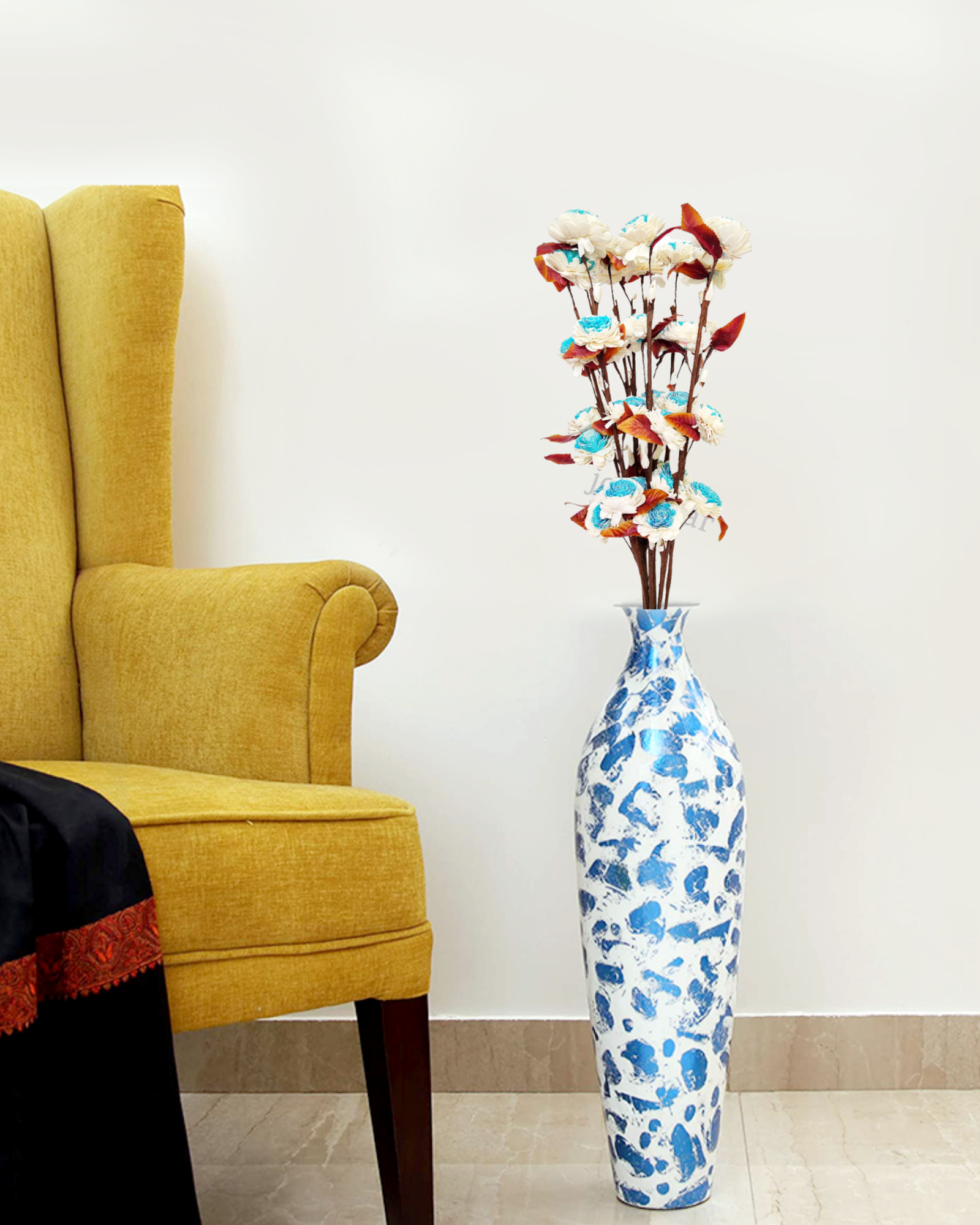 Handmade Sola Dual Belli Flower Stick Joynagar Handicraft 