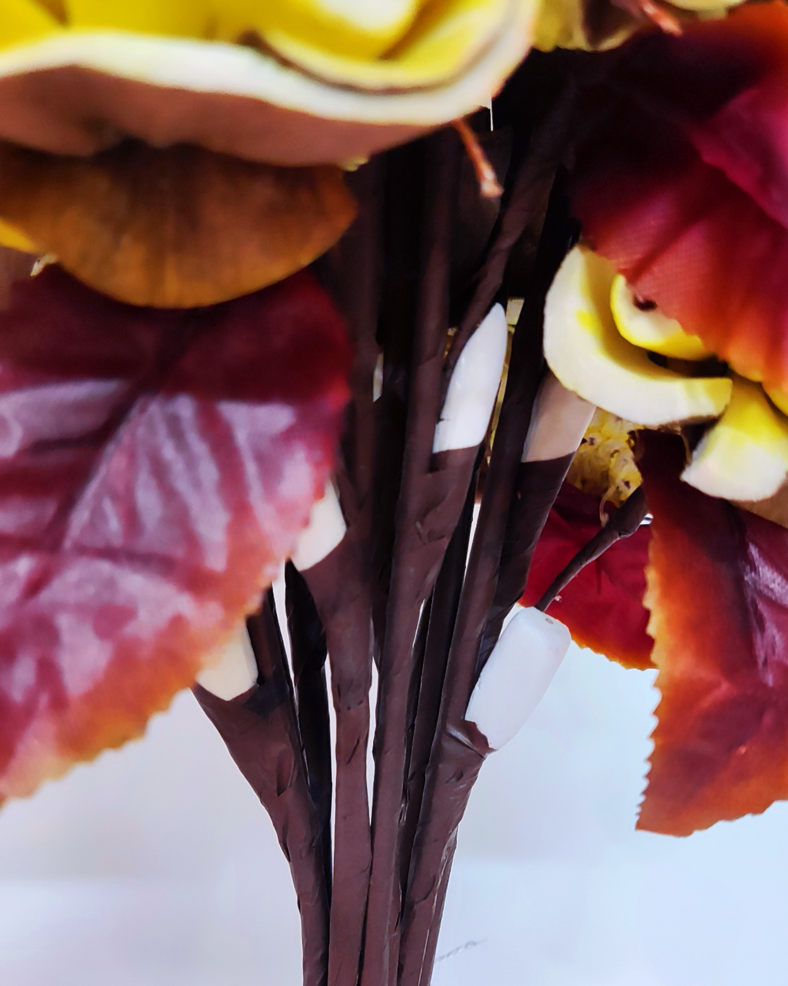 Decorative Burl Sola Wood Flower Stick Joynagar Handicraft Artificial Flowers color_yellow