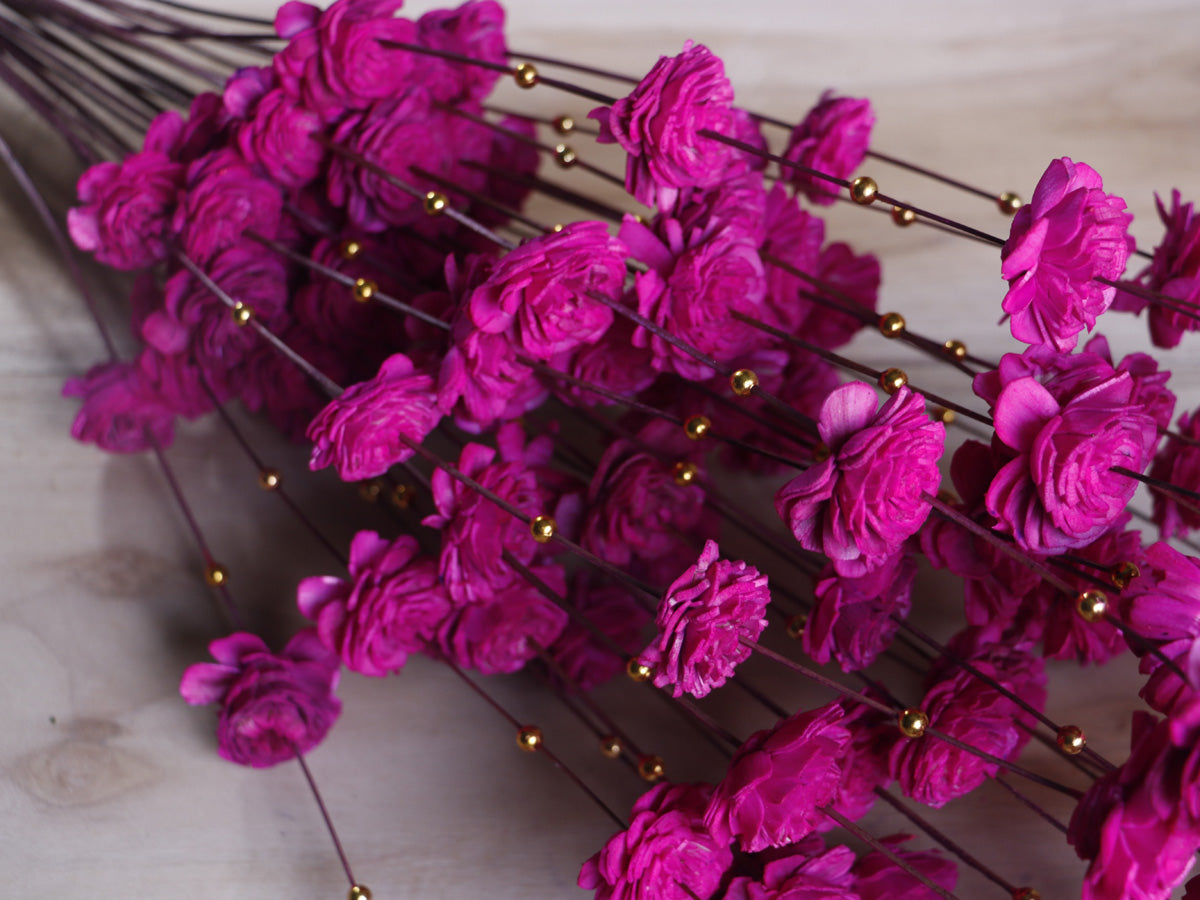 Sola Coco Belle Moti Stick Joynagar Handicraft Artificial Flowers color_pink