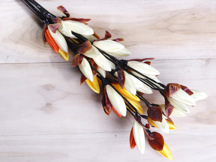 Silk Lotus Buds Flower Stick