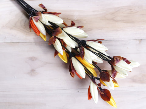 Decorative Silk Lotus Buds Flower Stick Joynagar Handicraft Artificial Flowers color_multicolor